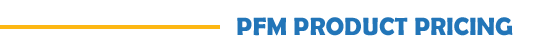 PFM Product Pricing
